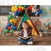 Tło fotograficzne „Powrót do szkoły z tipi i kolorowymi balonami” | 4080